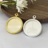 Tibetan round Tibeka box titanium steel non-fadin Tibetan round Tangka box titanium steel non-Fade G