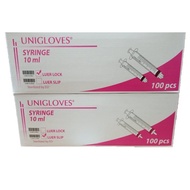 [1 Box] Unigloves Syringe (Luer Slip/Luer Lock) 10ml/cc (100pcs/box)