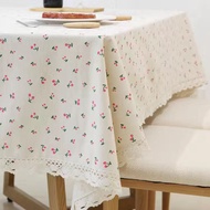 ✨Ready Stock Fast Shipping✨Japanese Korean Fresh Plain Color Tablecloth Furniture Life Decoration Room Cotton Linen Block Kitchen Oil-Proof Home Appliances Dust Cover sanchengqcby