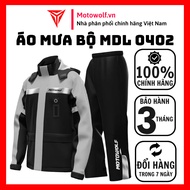Motowolf MDL 0402 Raincoat Set Gray Two Hats with Integrated Led Light - Genuine Motowolf Vietnam