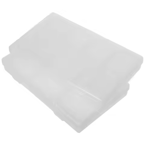 2Pcs Transparent Plastic Storage Boxes Clear Small Jewelry Organizer Case for Beads Earrings Medicin