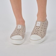 moz瑞典 駝鹿 雙色洞洞餅乾水鞋 (奶蓋奶茶) 防潑水-附鞋扣