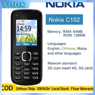 NOKIA C102 Mobile Phone Original Product Loud Big Font Super Long Standby Button Senior  Machine  in