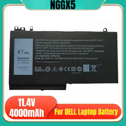 NGGX5 11.4V 4000mAh Laptop Battery for DELL Latitude E5570 E5550 E5250 E5270 E5470 M3510 53VJ6 0RDRH