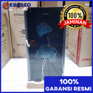 POLYTRON Kulkas PRA 16 ANR/ANB - Kapasitas 160 Liter 1 Pintu Daya 65 Watt Tempered Glass