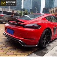Car Styling Carbon Fiber Rear Trunk Spoiler Wing For Porsche Cayman 718 Spoiler 2016 2017 2018 2019 
