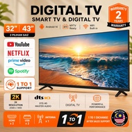 HVAWEI Televisyen Smart TV LED Digital 32/43/55 Inch Full HD Android TV Netflix HDMI USB Antenna Tv 