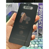 HP LAYAR TG SAM S22+ S22 Plus SUPER GLASS ANTI SPY PRIVACY ESD ANTI STATIC HIGH QUALITY ALIKO TEMPER