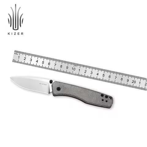 Kizer Pocket Knife Aegis V3774A1/A2/A3/A4 Micarta/G10/Aluminum Handle With AEB-L/Damascus Blade Outd