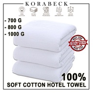 【KORABECK】700G-1000Gram Luxury Hotel Quality 100% Cotton Strong Water Absorption Bath Towel / Tuala 