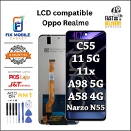 LCD Compatible for Realme C55 RMX3710 / Realme 11x 5G RMX3785 / Oppo A79 5G / Oppo A98 5G high quali