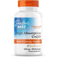 Doctor's Best High Absorption CoQ10 with BioPerine Supplement - Coenzyme Q10 Softgels for Heart Heal
