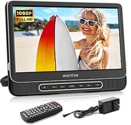 WONNIE 12" Car Headrest DVD Player, Support 1080P/MP4 Video with HDMI Input/Output, Headrest Mount, AC Adapter, Car Charger,AV in/Out, USB Card Reader, Last Memory