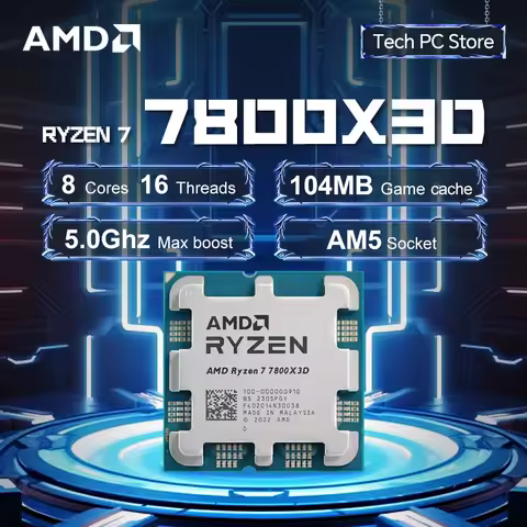 AMD Ryzen 7 7800X3D 4.2GHz L3=96M Processor 8-Core 16-Thread R7 7800X3D 120W Socket AM5 5NM DDR5 NEW