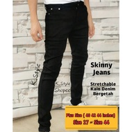 (Saiz 26- 44) Men's Stretch Skinny Jeans ( black and dark blue) / Seluar Jeans Skinny Lelaki Kain De