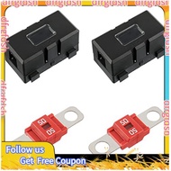 【D&F】2 X ANS-H Car Fuse Holder & 2 X High-Current Bolt-On Midi Fuses 40A Amp Car Flat Fuses Midi Fus