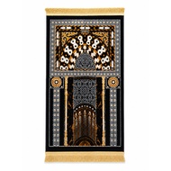 Premium Turkish Prayer Rug, Smooth Cotton Acrylic Aesthetic Kiswah, Safateks Brand, Size 70x110, Thi
