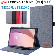 For Lenovo Tab M9 9.0-inch TB310FU TB310XU TB310XC TB-310 Non-slip Denim PU Leather Cover Flip Stand