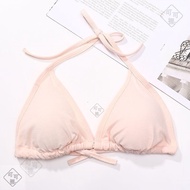 [Cocoli] Pure Cotton Ultra-Thin Laced-Up Halter Bra Wireless Bra Bikini Beautiful Back Underwear Hal