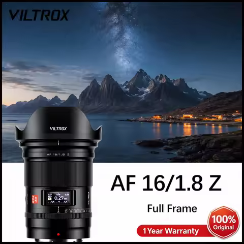 VILTROX AF 16mm F1.8 Z Full Frame Lens with Built-in LCD Screen for Nikon Z-Mount Z7 Z7ii Z8 Z8ii Z9