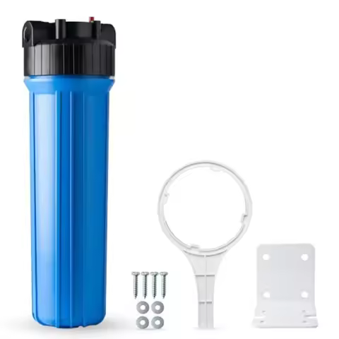 Whole House Water Filter Housing 20" x 4.5" Universal Housing for Whole Home Water Filtration w/ 1"