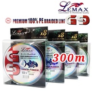 LEMAX G9 100% PE BRAIDED LINE 300m