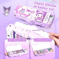 Children's Pencil Case Calculator Multi-Purpose 2-Sided Pencil Case Calculator Multifunctional Mecha