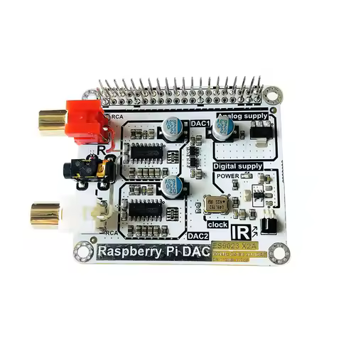Nvarcher Dual ES9023 DAC I2S Digital Audio Sound Card Expansion Decode Board volumio moode For Raspb
