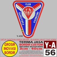 Y-A56 PARACHUTE INDONESIA EMBROIDERY PATCH - GIB REVIEW/TES