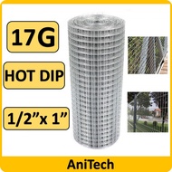 1/2" x 1" x 17G x 3' x100' ANITECH HOT DIP Galvanized BRC Welded Iron Wire Mesh Net Netting /Dawai J
