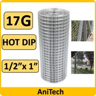 1/2" x 1" x 17G x 3' x100' ANITECH HOT DIP Galvanized BRC Welded Iron Wire Mesh Net Netting /Dawai Jaring