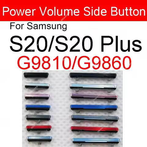 1Set(2pcs) Volume Power On / Off Side Button For Samsung Galaxy S20 G9810 S20 Plus G9860 S20+ Side K
