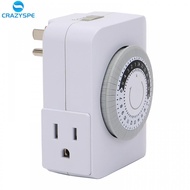 Mechanical Timer Indoor Plug-in Timer 3 Holes Grow Light Timer 24-hour
