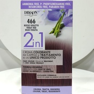 Dikson 2in1 Hair Color Cream 466 Violet Red 55ml Warna rambut TANPA Ammonia, P-phenylenediamine, Res