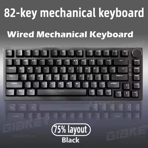 AK820 Mechanical Gaming Keyboard 75 Percent Gasket Mount Type C Wired Compact Keyboard for Gaming an