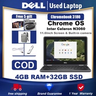 【COD】Dell Second Hand Laptop Dell Chromebook 3180 4+32GB｜Built -in Camera｜11.6in Mini Cheap Laptop