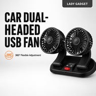 Car Strong Dual Fan Air Conditioning Double Booster Cooler 360° Desktop USB Mini Fan For Car Van Tru