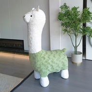 Scandinavian style shoe changing stool oversized creative alpaca sitting stool light luxury animal s