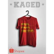 MERAH Single Mapan T-Shirt Ready to Get Red Red/Red Single T-Shirt Mapan T-Shirt Wedding T-Shirt Sim