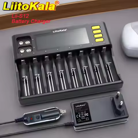 LiitoKala Lii-S8 18650 Battery charger 8-Slot Auto-Polarity Detect For 26650 21700 14500 10440 16340