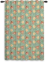 ggaimwf Curtains with Jungle Animals Tropical Monkey Palm Forest Cartoon Curtains for Children Bedro