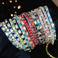 Colorful Diamond Elastic Bracelet Women's Shiny Bracelet Imitation Diamond Bracelet