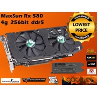 NEW Maxsun Rx580 4g 256bit ddr5 Hi End Graphic Card GPU