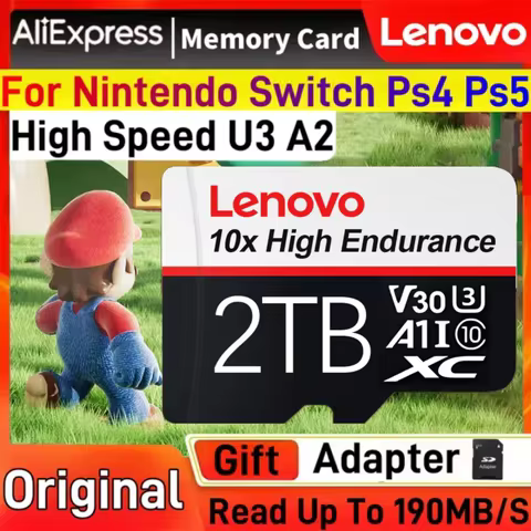 Lenovo 2TB Memory Card For Nintendo Switch 1TB V60 4K Micro TF SD Card 128GB 256GB 512GB Cartao De M