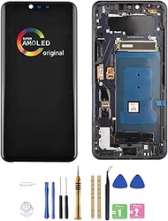 [Carmine Red Frame] Amoled LCD for LG G8 ThinQ Digitizer Screen Touch Assembly Replacement LCD Display LMG820UM G820 G820N G820UM G820QM G820TM G820QM G820QM7 G820UM 6.1 inch by Qvouaw