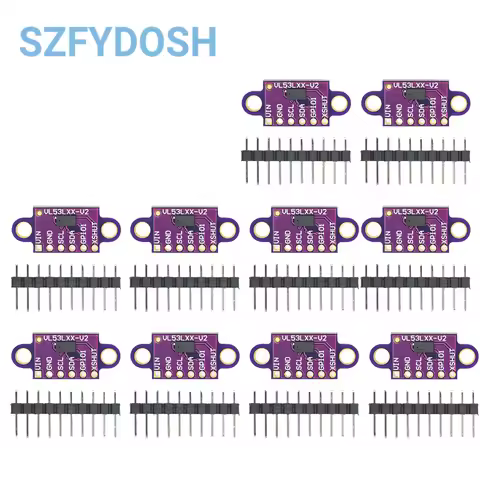 1-10PCS VL53L0X Time-of-Flight (ToF) Laser Ranging Sensor Breakout 940nm GY-VL53L0XV2 Laser Distance