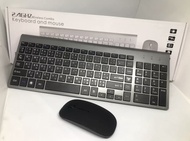 Wireless Office Keyboard ชุดเมาส์คีย์บอร์ดไร้สาย แป้นพิมพ์ไทยอังกฤษ Wireless EN/TH English and Thai Layout PC keyboard ULTRA THIN 2.4G Wireless USB Combo Keyboard+Mouse for PC