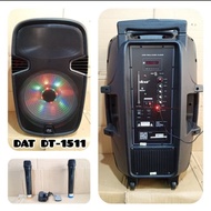 Speaker Aktif 15 Inch DAT DT 1511 Portable Dat Dt 1511 Bluetooth usb