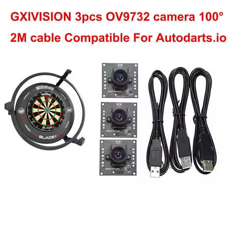 GXIVISION 3PCS IMX179/OV2735/OV9732 100 Degree 1MP 30fps 2M Cable Camera Module Compatible For DIY A