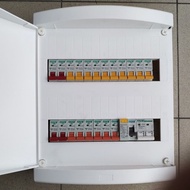 NES/EPS 63A SINGLE PHASE 30 WAY FULL SET DB BOX WITH ELCB ISOLATOR(MAIN SWITCH ) MCB&BAR ➡️KOTAK DB 